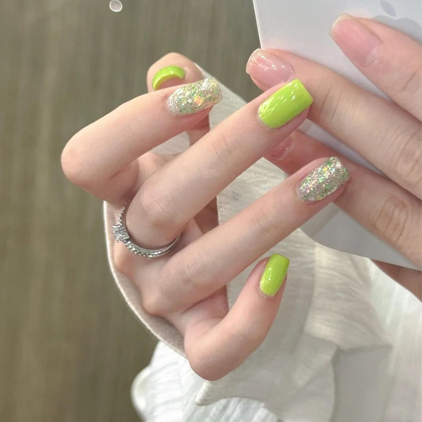 COSMOO Neon Green Quick Dry Nail Polish, 0.41 Fl Oz (Pack of 1), Red
