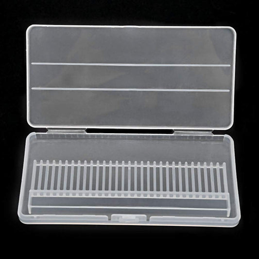 ZJchao Nail Drill Bits Container, 30 Holes Empty Nail Grinding Organizer Case Nail Art Polishing Storage Box Manicure Drill Bits Container Holder Display Case Manicure Tool for Home Nail Salon Use