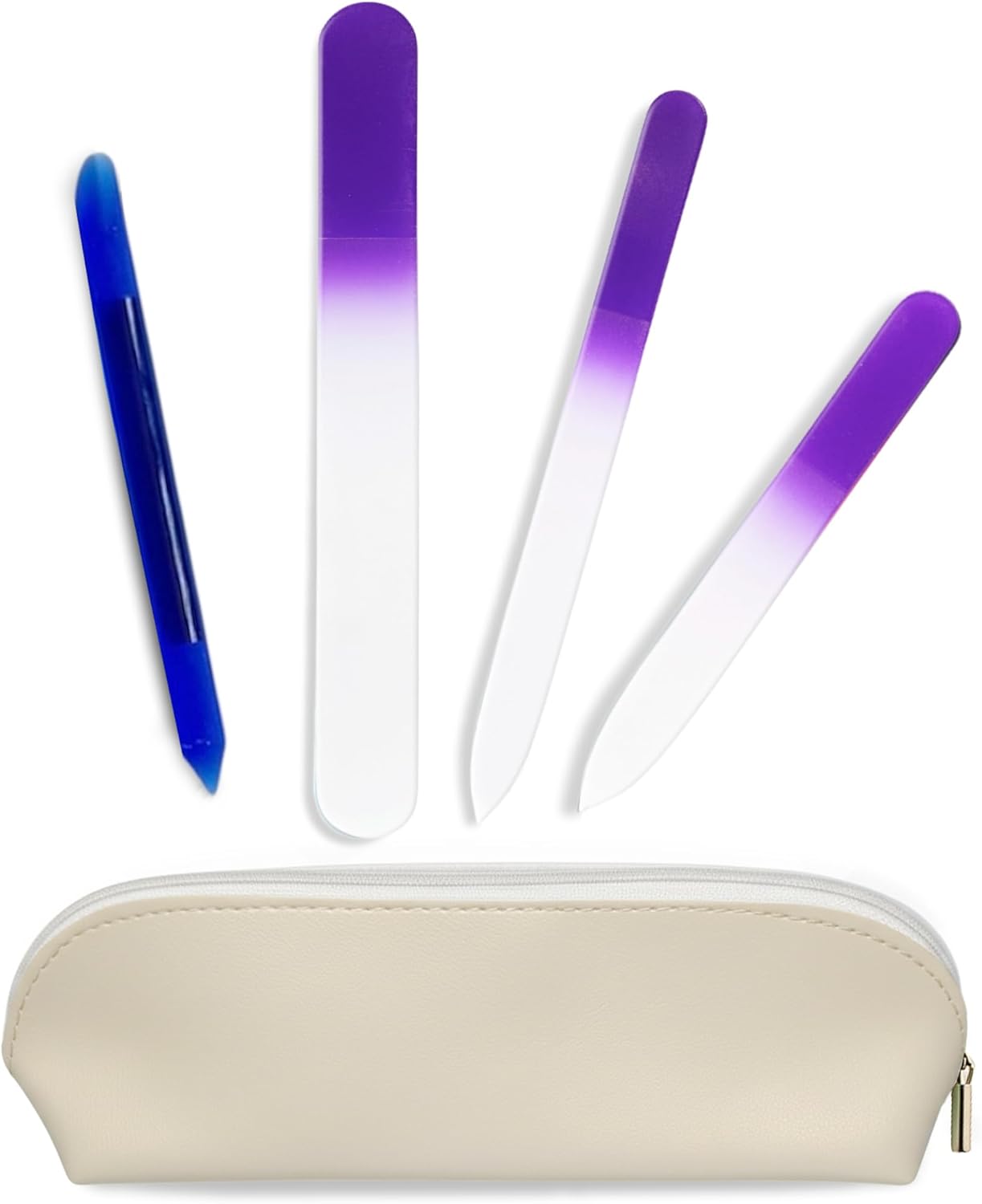 Alban Czech Glass Nail File Parent (Purple & Royal Manicure, 5, Count, 180/240 Grit)