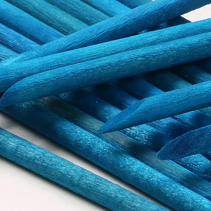 100 Pcs Orange Wood Nail Sticks Double Sided Multi Functional Cuticle Pusher Manicure Pedicure Tool for Manicure Pedicure Blue