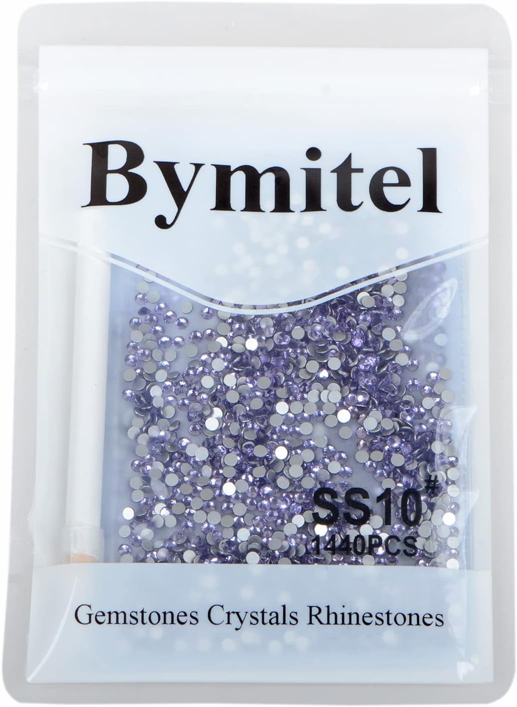 2880PCS Art Nail Rhinestones Non Hotfix Glue Fix Round Crystals Glass Flatback for DIY Jewelry Making with one Picking Pen (ss10 2880pcs, Tazanite)