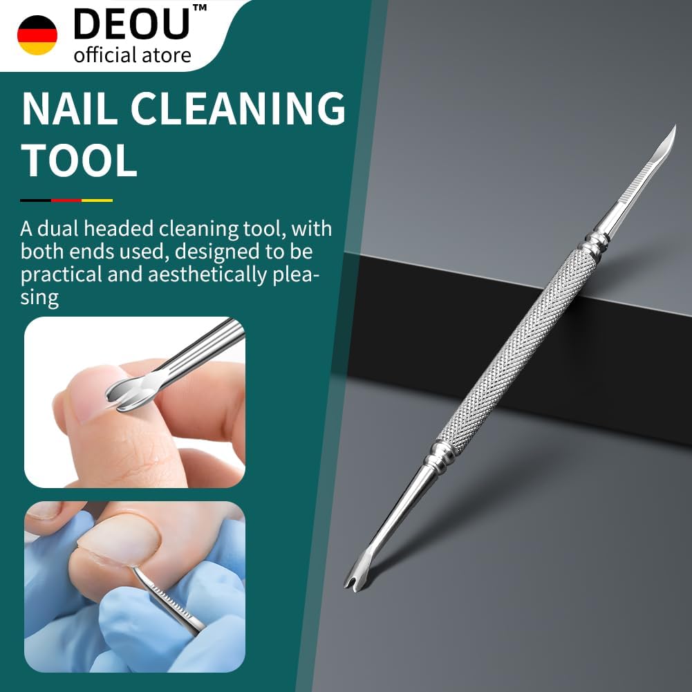 DEOU Podiatrist Toenail Clippers Ingrown Toenail Tools for Thick Nails and Inlaid Nails,Manicure and Pedicure Clippers,Heavy Duty Nail Clippers, Pedicure Tools (Dark Blue+Nail Remover)