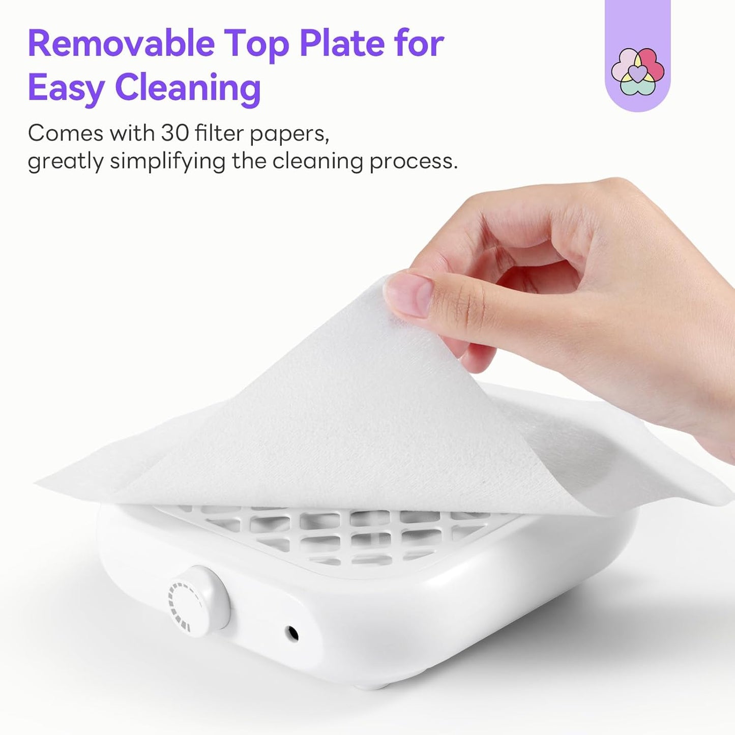 SAVILAND Advanced Nail Dust Collector:5X Stronger Acrylic Dust Collector Nail Tech & Powerful Suction Nail Vacuum Dust Collector for Nail Tool 6000 RPM Nail Tech Must Have Speed Nail Dust Fan for Home