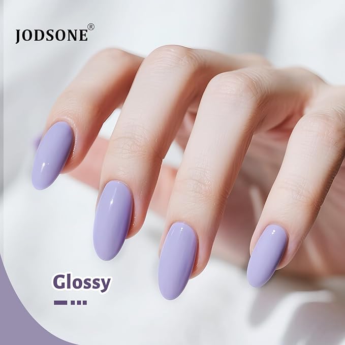 JODSONE Muted Purple Gel Nail Polish 10ml Soak Off LED Nail Polish Muted Purple Nail Color Salon Quality Long-Lasting Low Odor Need U V Lamp Curing