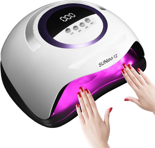 UV LED Nail Lamp with 72 Beads, 300W Nail Curing Lamps for Gel Polish with Automatic Sensor/4 Timer Setting,Led Nail Dryer, Professional Nail Art Drying Tools