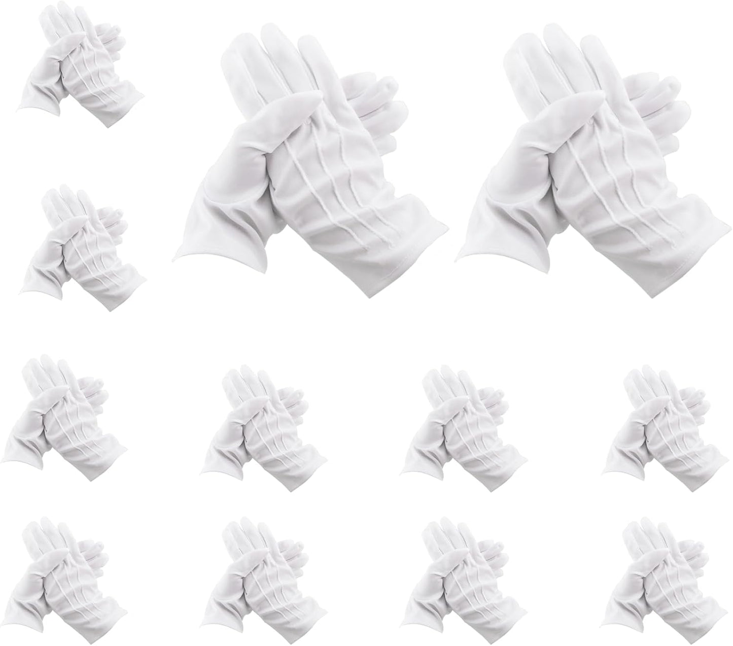 White Cotton Gloves,Cotton Gloves for Dry Hands Sleeping,White Cotton Gloves Women,White Gloves Costume,Cotton Gloves for Sleeping,Moisturizing Gloves Overnight,White Marching Band Gloves