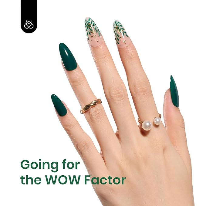 Beetles Green Gel Nail Polish 15ml 0.51 Fl Oz Dark Green Gel Nail Polish Soak Off U V LED Nail Lamp Nail Art Manicure Salon DIY Home