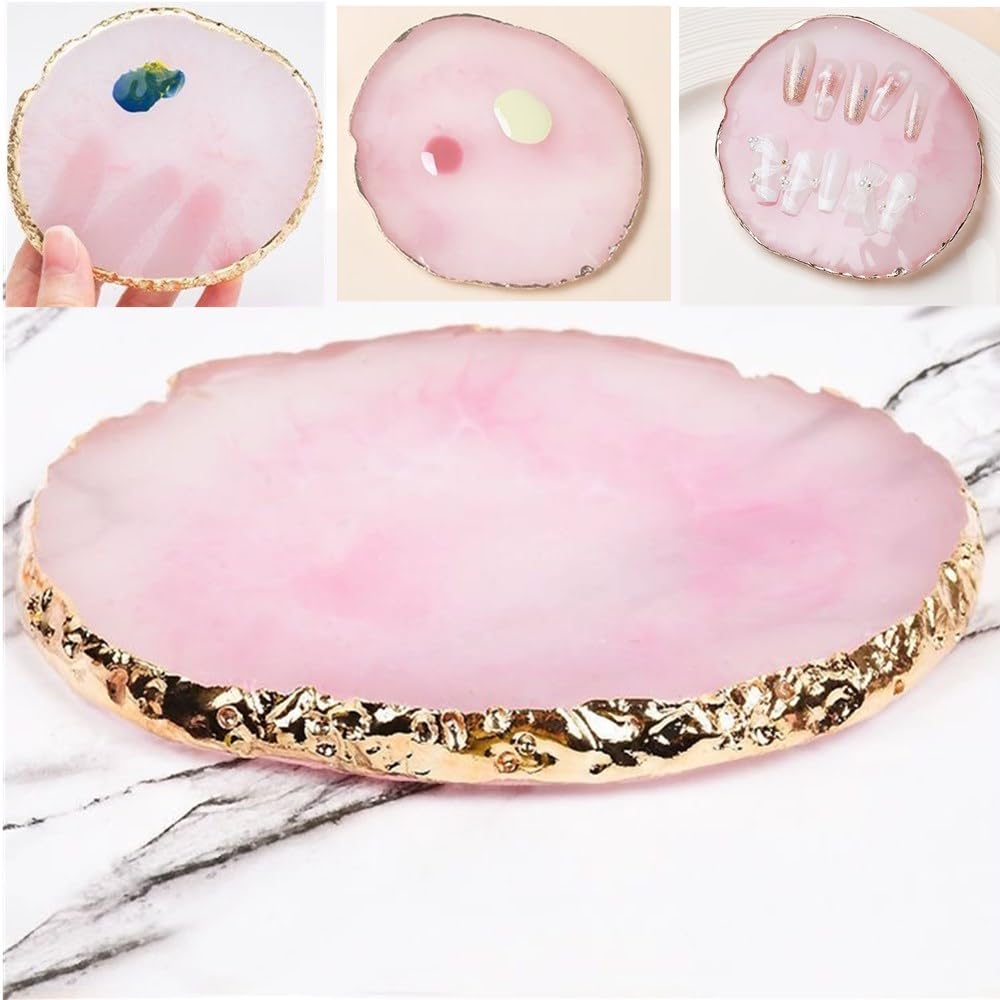 21Pcs Nail Art Brushes Set - 1 Resin Nail Art Palette, 5 Nail Art Dotting Pens, 15 Nail Art Brushes, Nail Polish Mixing Palette Double-Ended Dotting Pen Nail Liner Brush Nail Drawing Brushes