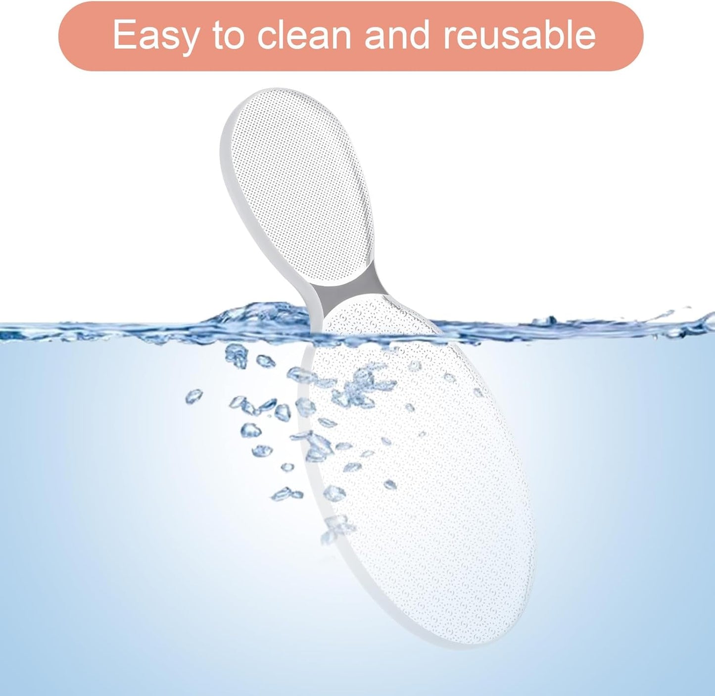 2 Pcs Glass Foot File Glass Nail File Set 8-Shaped Rough Smooth Side Callus Grinding Points Feet Files Foot Care Pedicure Tool Portable Feet Scrubber for Dead Skin Removal Cracking