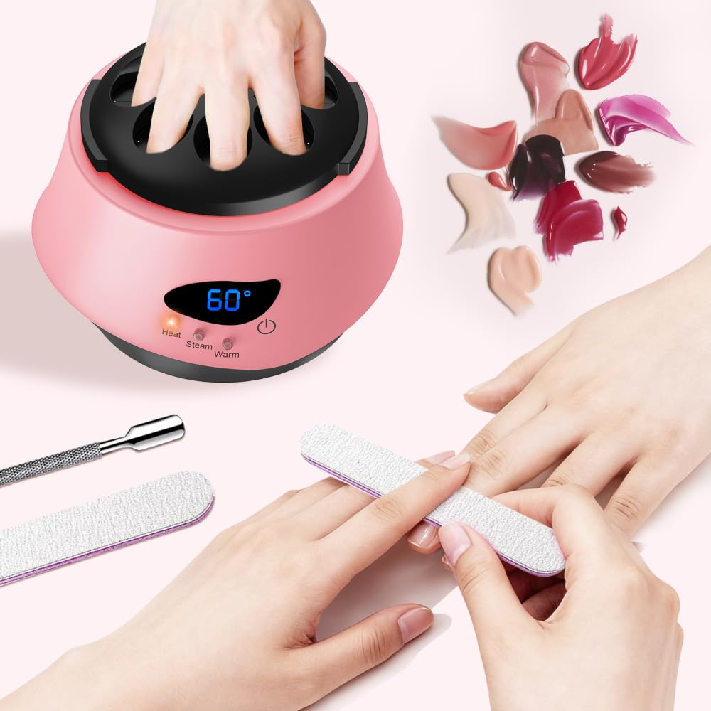 Nail Polish Remover Machine Upgraded Electric Steam Remover Portable Automatic Gel Nail Polish Remover for Home and Salon Use