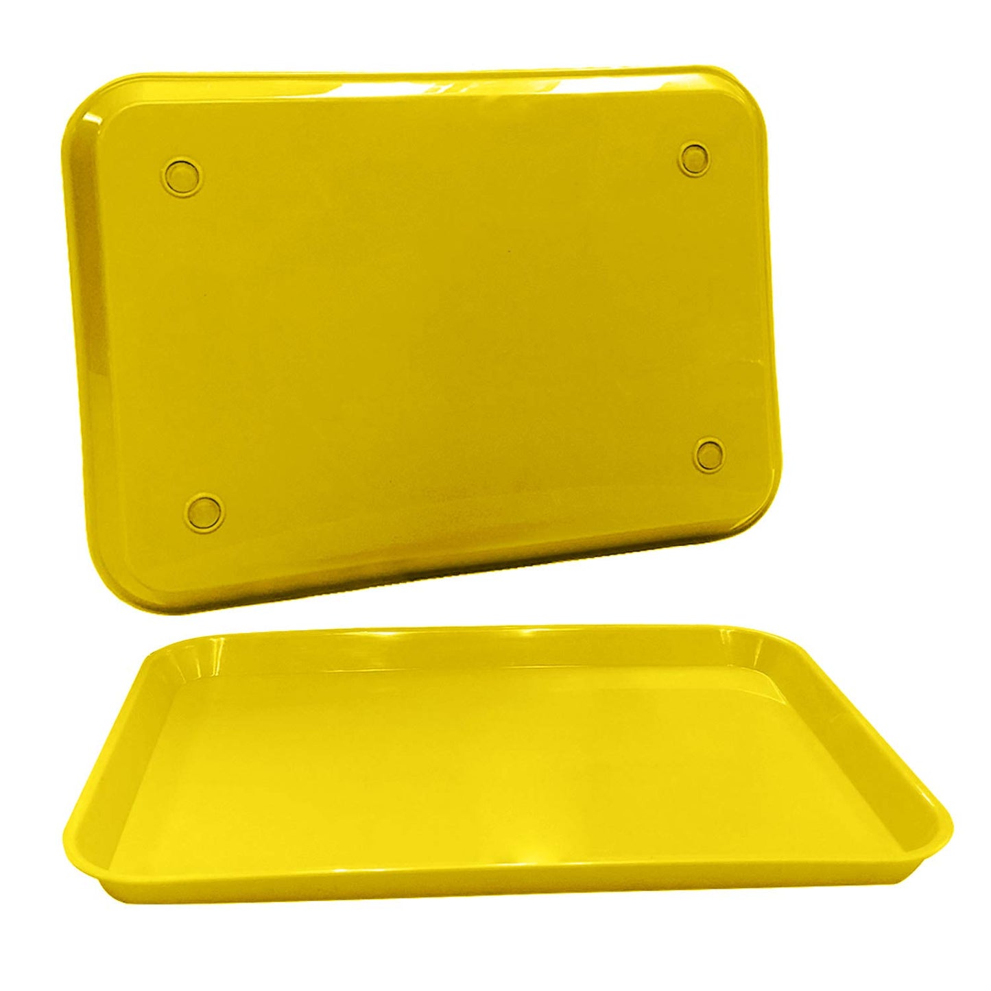 Yellow Dental Autoclavable Plastic Instrument Set Up Flat Tray (13.25 Inches x 9.75 Inches, Size B) by PlastCare USA