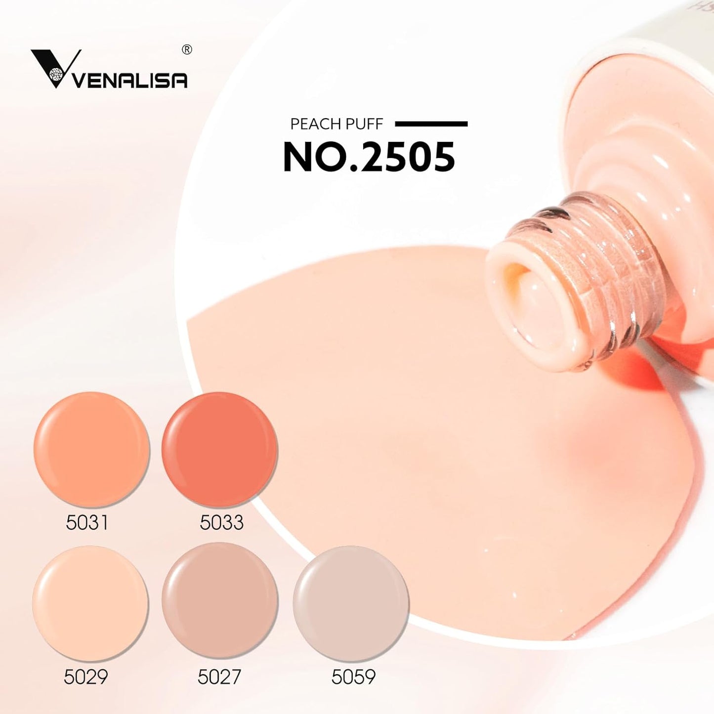 VENALISA Gel Nail Polish Set, 5 Colors 10ML Nude Gel Polish Kit Skin Tone Soak Off Salon Manicure DIY at Home Nail Art For Girls Women