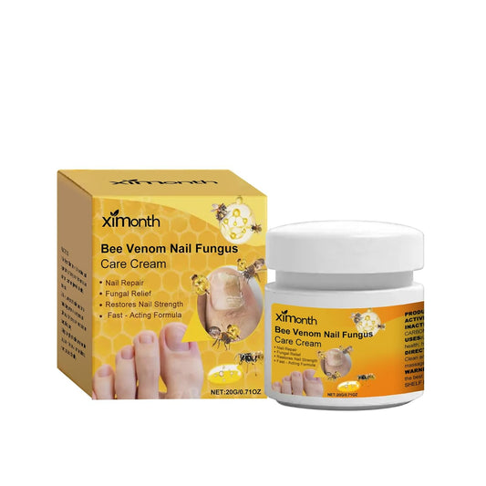 Bee Venom Nail Care Cream with Keratin & Hyaluronic Acid - Intensive Nail Care for Damaged & Brittle Nails, Cuticle Moisturizer for Men and Women, 0.71 Oz