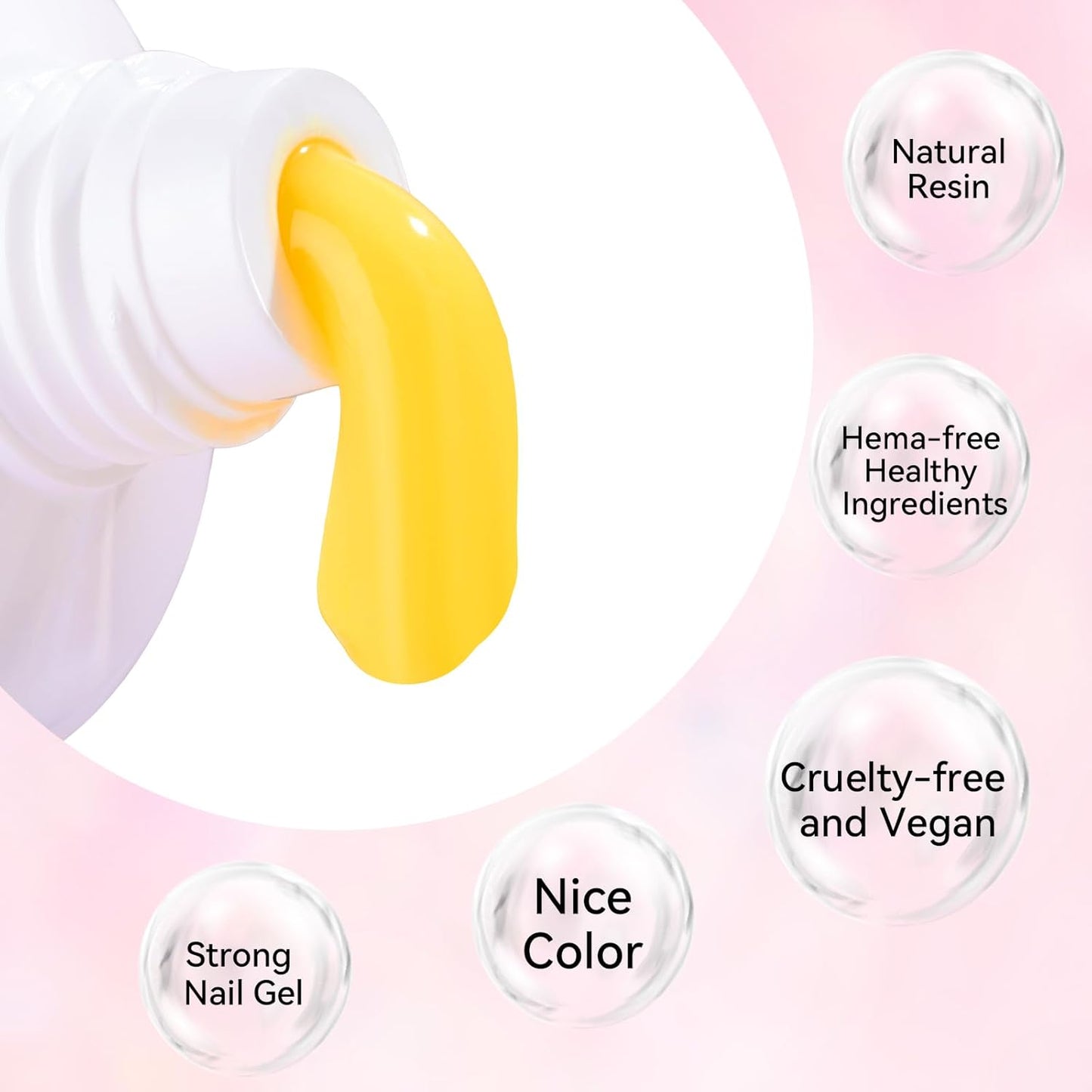 Makartt Poly Nail Gel Set: Orange Yellow Colors, Strong Builder for Extension Overlay Strengthener 3D Diy, Multifunctional, Long-lasting for Nails French Manicures Home Salon-2PCs 30ML
