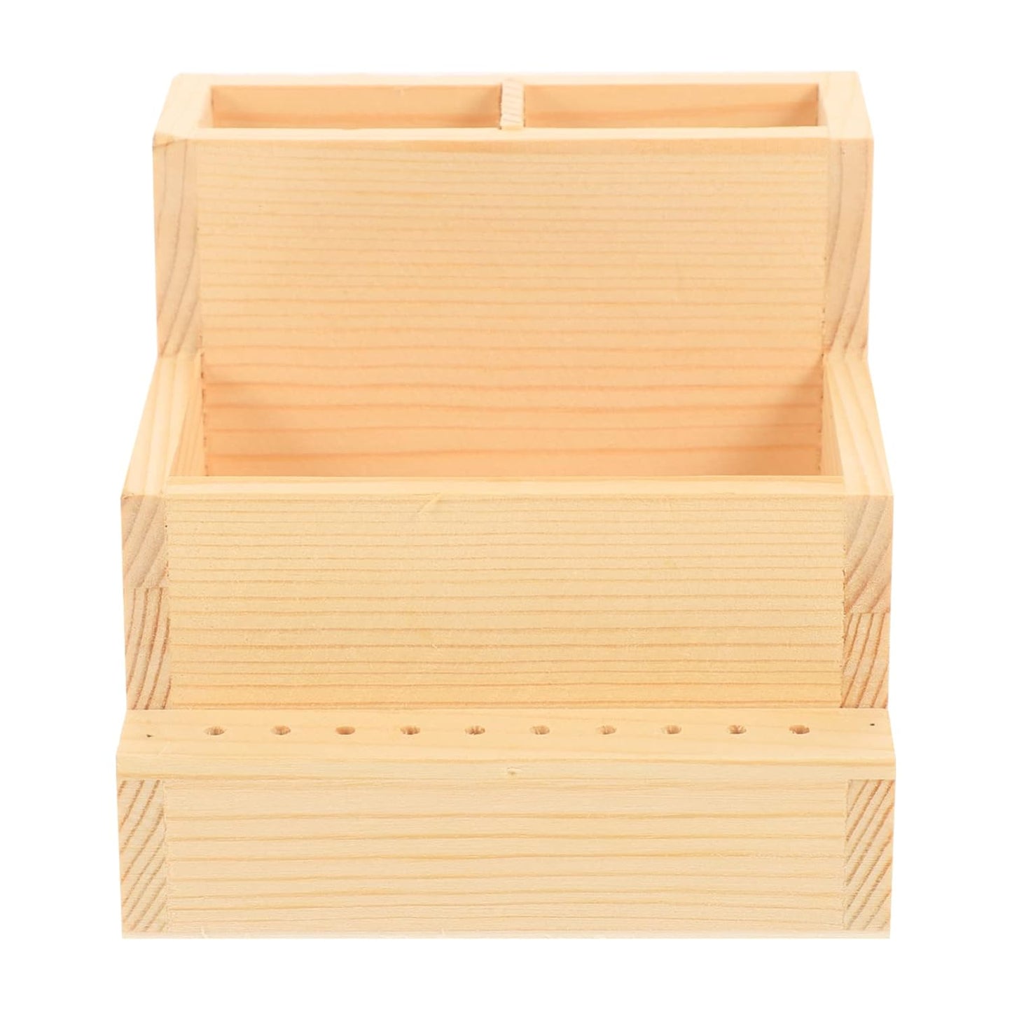 FRCOLOR Nail Drill Bits Holder Stand Display Organizer with Holes Transparent Storage Box for Nail Art Polishing Grinding Drill Bit (As Shown 1)