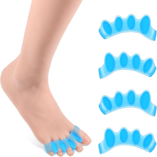 4Pcs Toe Separators for Women and Men, Hammer Toe Straightener Toes Spacers Bunion Corrector Plantar Fasciitis Relief Overlapping Toes Corrector for Foot Health and Pain Relief