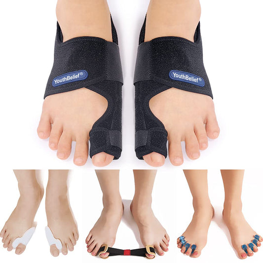 Toe Corrector Separators Bunion Splint 【2025 Updated】 Hallux Valgus Big Toes Corrector Set Bunion Brace Exercise Strap Orthopedic Kit Foot Pain Relief