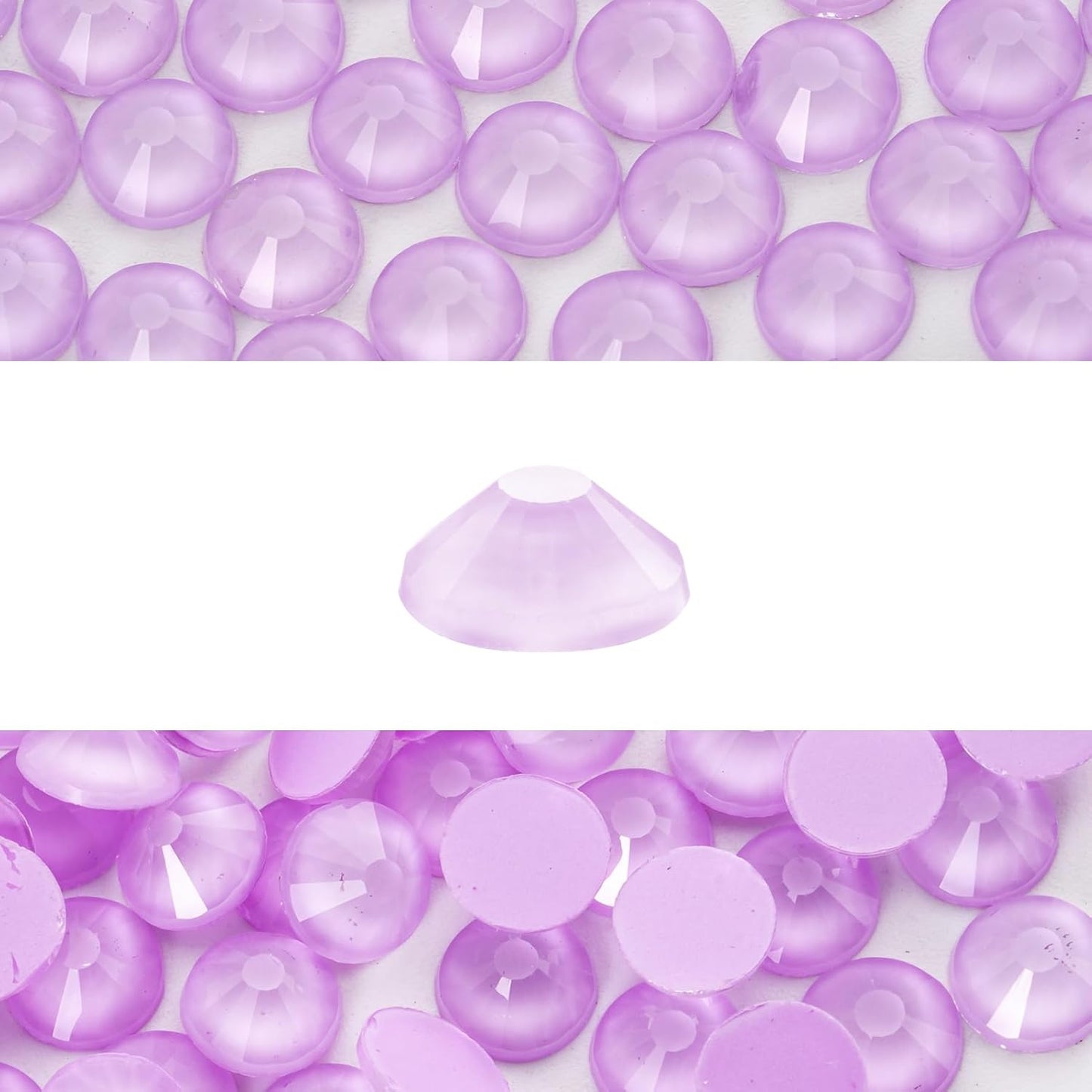 Novani 3000 Pieces Flatback Rhinestones Glass Round Gems Mocha Lt.Purple Crystals for Nail Art DIY Crafts Clothes Shoes,SS8,2.3-2.5mm