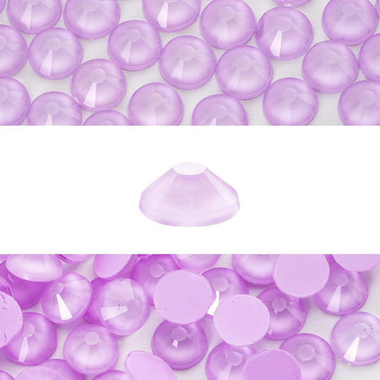 Novani 3000 Pieces Flatback Rhinestones Glass Round Gems Mocha Lt.Purple Crystals for Nail Art DIY Crafts Clothes Shoes,SS8,2.3-2.5mm
