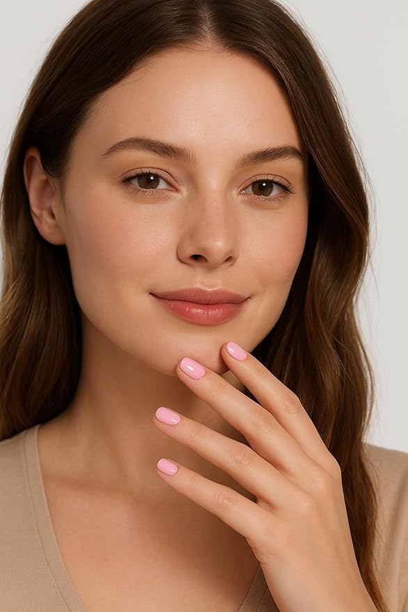 roro AHA Infused 21+ Free Nail Polish - Chip-Resistant High-Impact Nail Color Lacquer Made in the USA, Vegan/Cruelty-Free, Gluten-Free, Pinky Promise, Light Pastel Pink, .4Fl Oz/12mL