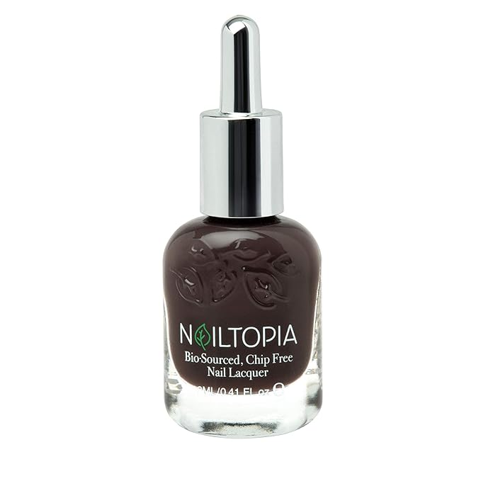 Nailtopia Bio-Sourced, Chip Free Nail Lacquer - All Natural, Strengthening Biotin and Superfood-Infused Polish - Chip Resistant Formula - Quick-Dry, Long Lasting Wear - Hater Blocker - 0.41 oz