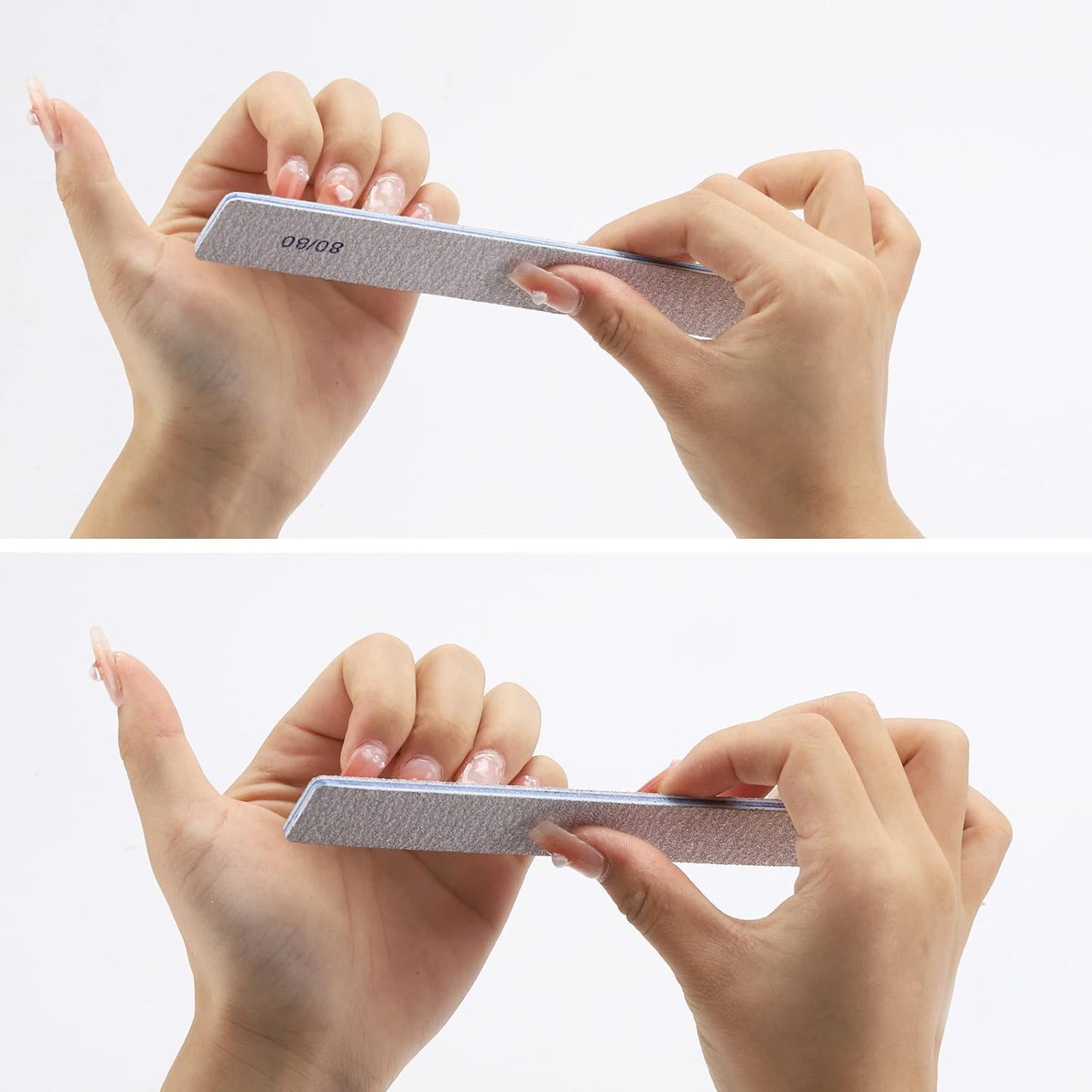 BTYMS 80/80 Grit Nail File - Professional Double-Sided Coarse Emery Boards for Shaping Acrylic & Gel Nails
