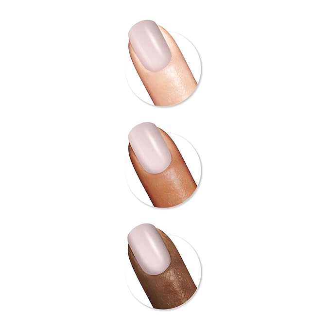 Sally Hansen Color Therapy Nail Polish | Biotin, Argan Oil, Long Lasting, Healthy Nails, Nail Strengthener, Semi-Opaque | 127 No Hesitations | Light Pink Nail Color