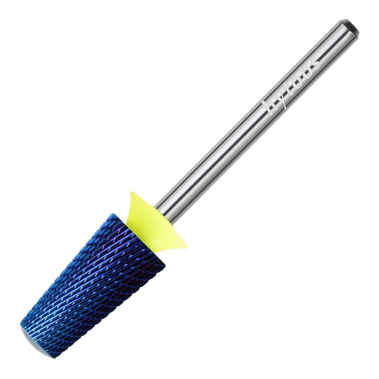Safety Tapered Nail Drill Bits, XF Blue Nano Smooth Top Barrel Nail Bit, 3/32 Two-way Carbide Drill Bits for Nails, Electric Drills Files Accessories Removal Manicure Base Coat