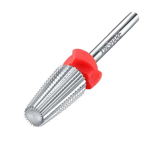 Nail Drill Bit Carbide 5 in 1 Multi-function Manicure Drill Bit 2 Way Rotate Use for Both Left and Right Handed, Fast Remove Acrylic or Hard Gel, Nail Drill Machine,Fine