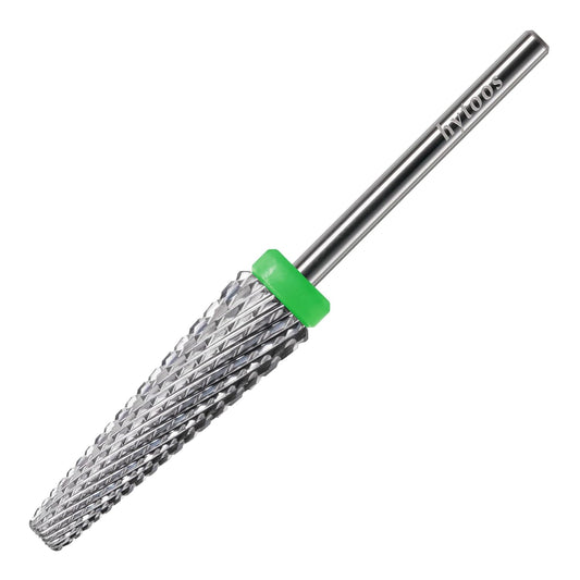 Super Long 5 in 1 Nail Drill Bits, 24mm Cross Carbide Tapered Nail Bit, 3/32" Two-way Rotate, Acrylic Nails Gel Remover, Electric Drills File Manicure Accessories (C)