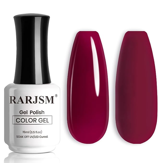 RARJSM Dark Megenta Purple Nude Gel Nail Polish Neutral Skin Tone Sheer Purple Jelly Gel Polish 15ml Single Bottle Transparent Nail Gel Polish Soak off UV LED Cured for Home Salon DIY Manicure