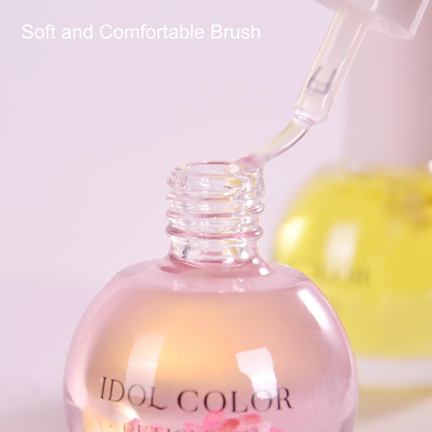 Flowery Scented Cuticle Oil, Infused with Real Flowers, Cuticle Revitalize Oil, Nail Oil For Growth And Strength, Cuticle Remover - Nail Strengthener - Cuticle Softener (0.5 fl.oz, PEACH)