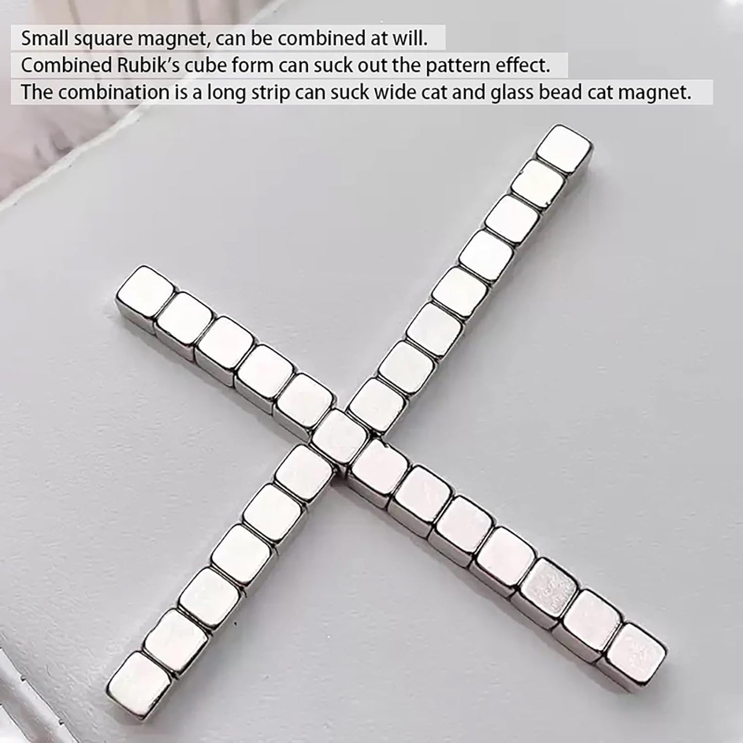 2Pcs/Set Cat Eye Nail Magnet Tool Square Magnet Stick Multi-Function Cat Eye Gel Nail Polish Magnetic Wand Cat Eye Nail Magnetic Magnet for Nails Salon Accessories