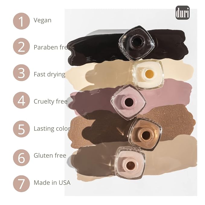 duri Nail Polish, 764 Sorry Not Sorry, Deep Purple, Full Coverage, Glossy Finish, Fast Drying, Lasting, 0.45 Fl Oz