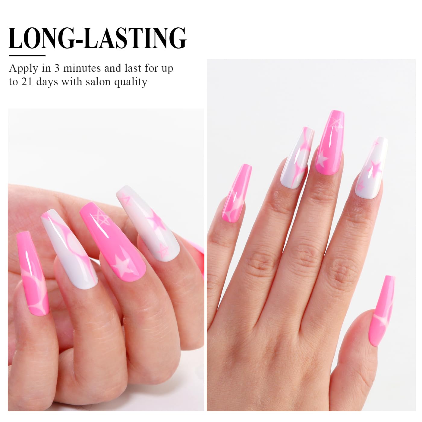 Imtiti Pink Gel Nail Polish, Bright Pink Gel Polish High Gloss Soak Off UV LED Spring Summer Art Manicure Salon DIY Design 10ML