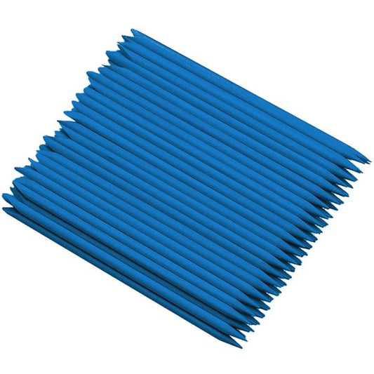 100 Pcs Orange Wood Nail Sticks Double Sided Multi Functional Cuticle Pusher Manicure Pedicure Tool for Manicure Pedicure Blue