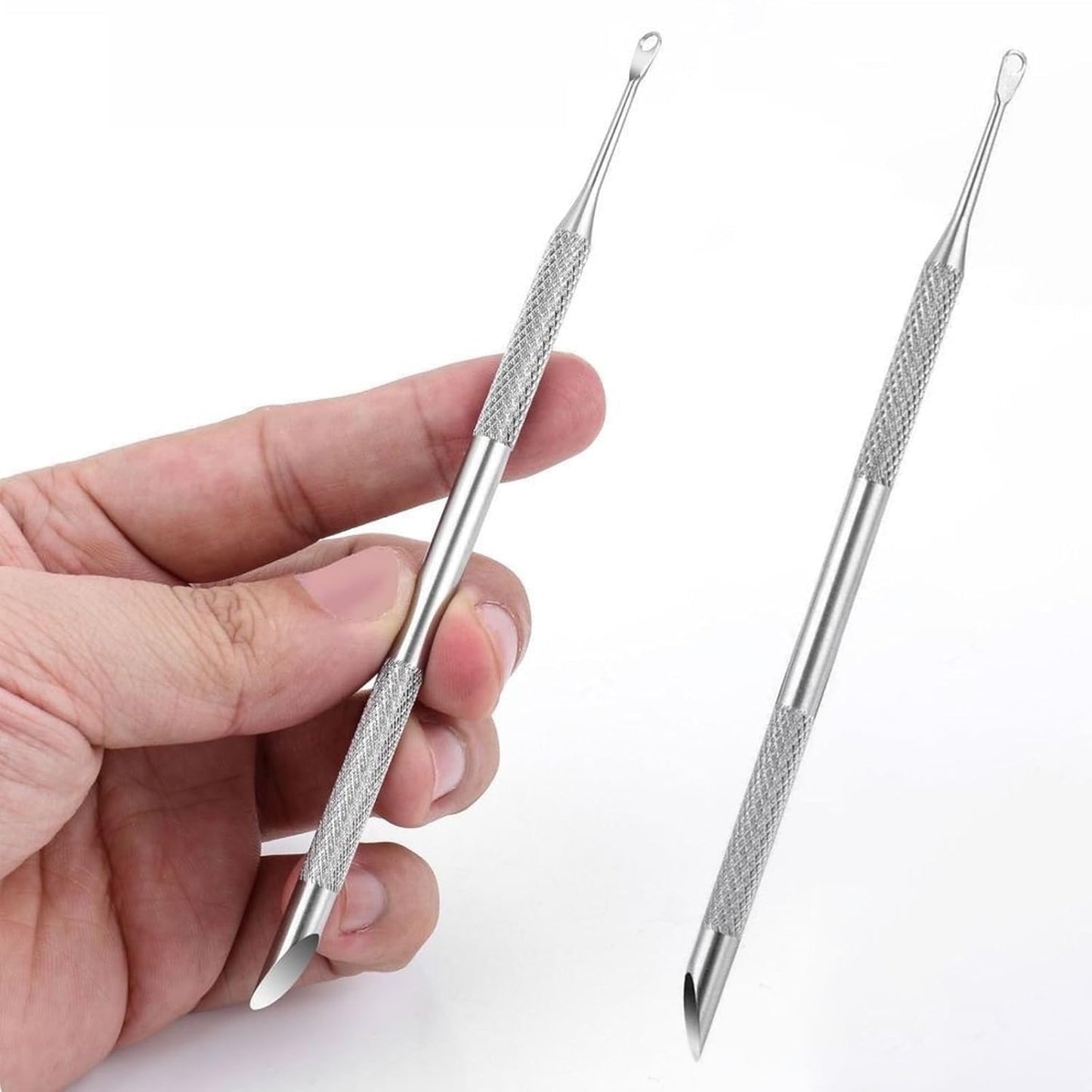 8pcs stainless steel cutin remover gel nail dead skin polishing peeler, cutin pushing tool, professional pedicure art care portable nail cleaner toenail manicure