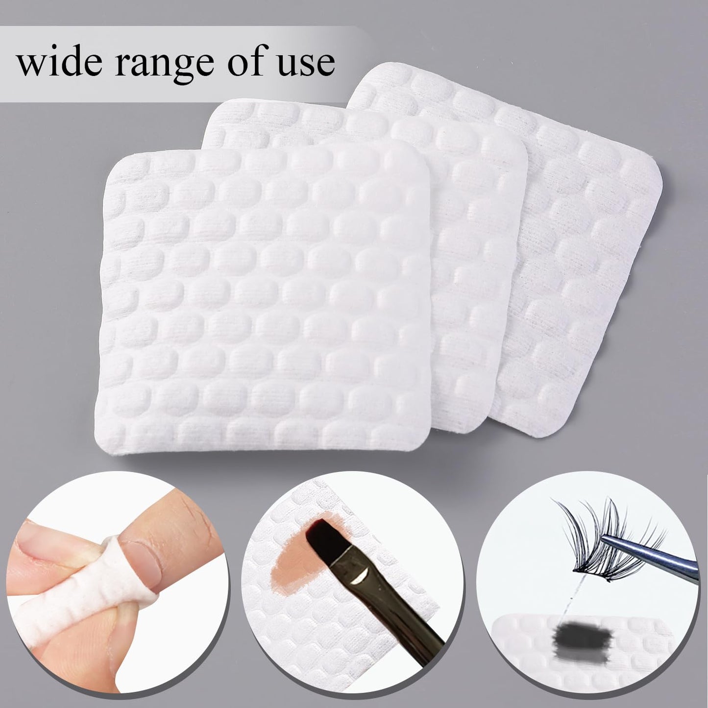 200pcs Nail Polish Remover Lint Free Nail Wipe, Soft Absorbent White Cotton Pad for Eyelash Extension Glue Cleaner Soak To Remove Acrylic Gel Push-Down Pump Dispenser Bottle 290ml(9.81fl.oz)