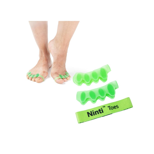 NINTI Toes- Silicone Toe Separators and Toe Resistance Band for Improved Foot Health and Function - Relieve Foot Pain, Enhance Balance, and Realign Toes with Toe Spacer and Resistance Band.