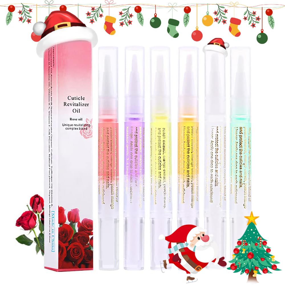6Pcs Nail Cuticle Oils Nail Nutrition Oil Pen Nail Nourishment Pens 6 Smell Cuticle Revitalizer for Agnail Nourish Skin Nail Care (6pcs)