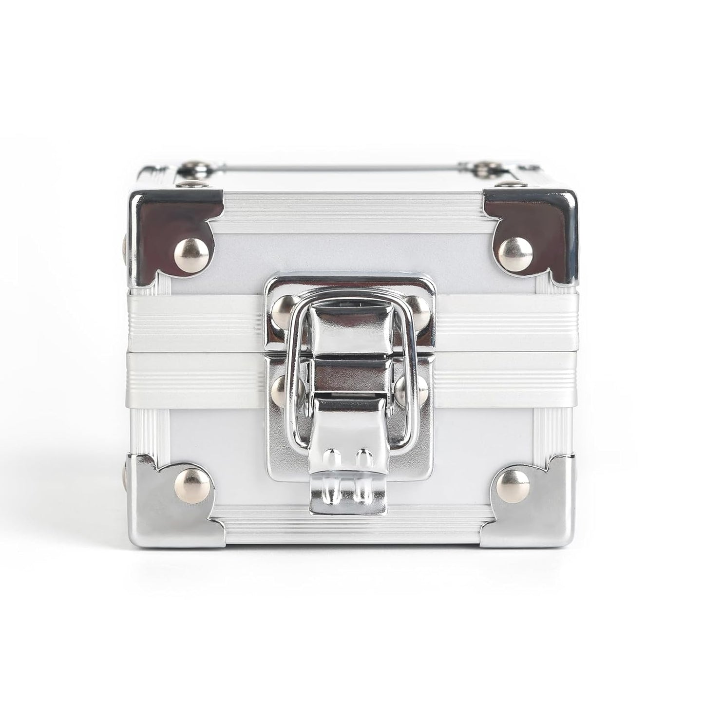 Professional 25 Holes Nail Drill Bits Box Container Nail Drill Grinding Bit Holder Nail Polish Head Storage Box Nail Tools Organizers Container Display Storage Box Manicure Tool (Silver)