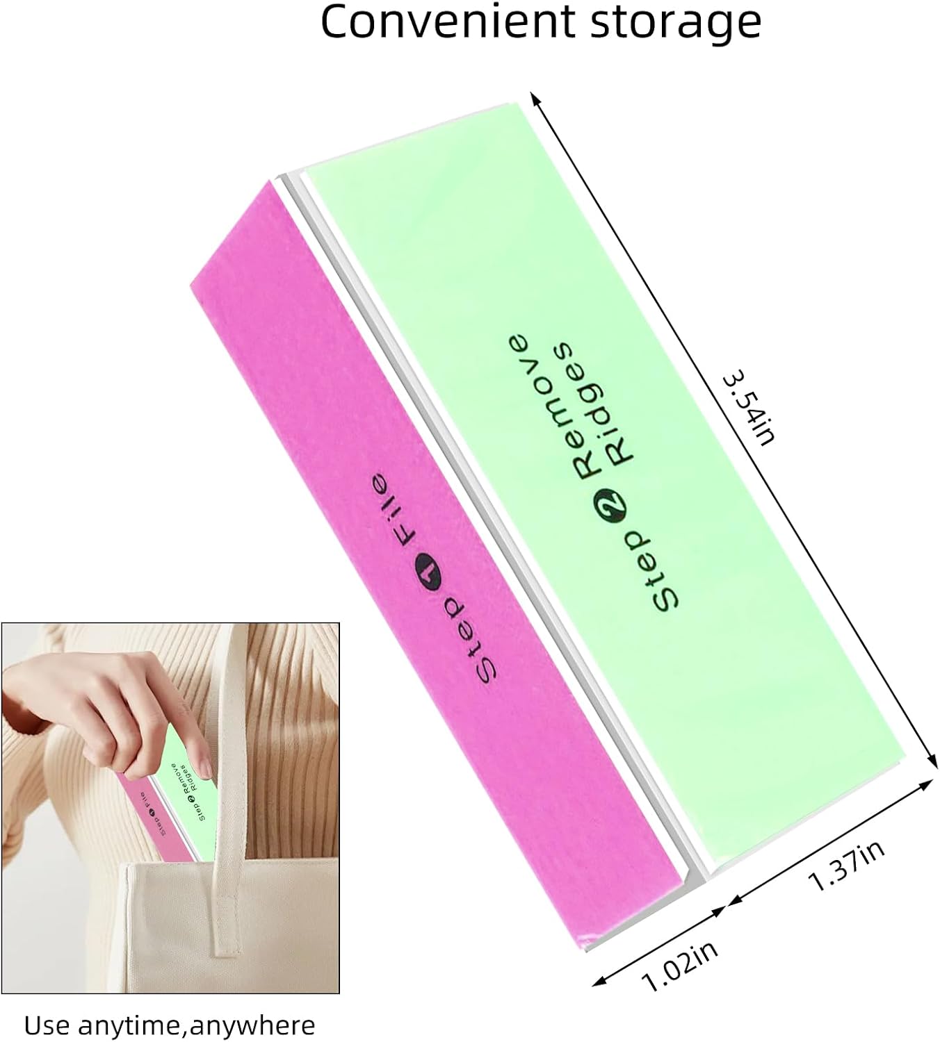 SKYPIA 4 Way Nail Buffer Block Nail Files and Buffers, Smooth & Buff & Shine Professional Nail Files (4 Counts)