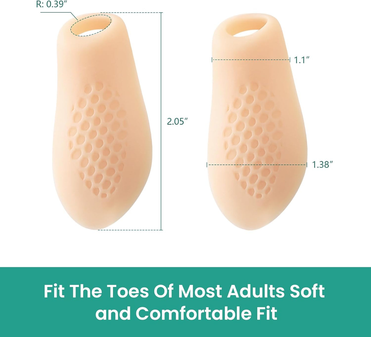 Welnove Tailor's Bunion Corrector Pads - 8 Pack Pinky Toe Protector, Bunion Corrector with Separator for Women Men, Gel Bunion Shield for Foot Pain Relief, Beige(Regular Pads)