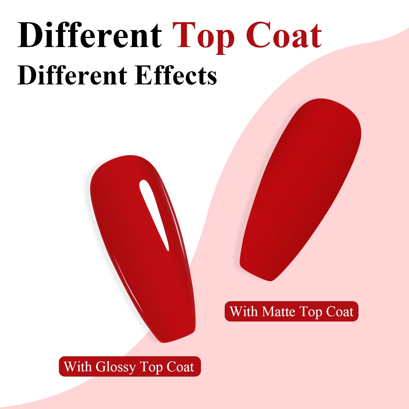 Imtiti Red Gel Nail Polish, Christmas Red Gel Polish Autumn Winter Soak Off UV LED High Gloss Art Manicure Salon DIY Design 10ML