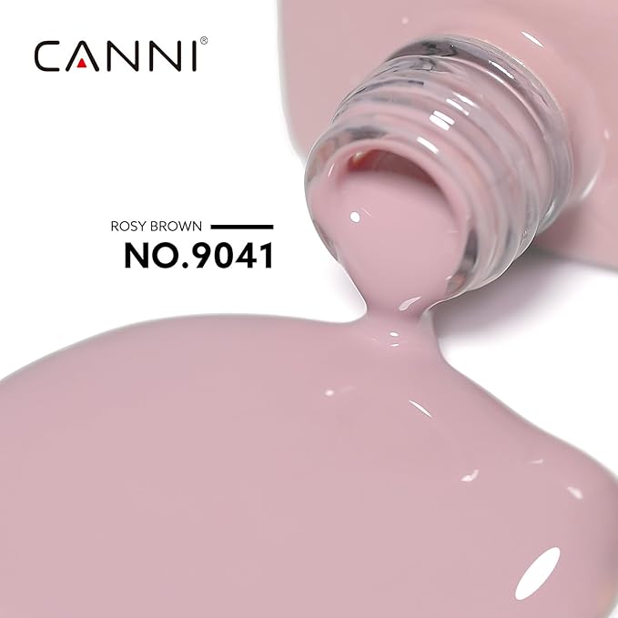 CANNI Baby Pink Gel Nail Polish, 1Pcs Light Pink Gel Polish Soft Pale Pink Color Pastel High Gloss Soak Off U V Nail Manicure Salon DIY