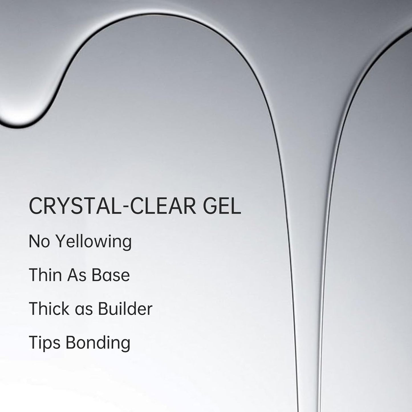 6-in-1 Builder Gel & Base Coat for Nails, Enhance Building Strengthening Apex Enhancement Soft Gel Polish, Beginner Friendly with Upgraded Brush (Crystal Clear, pH 5)