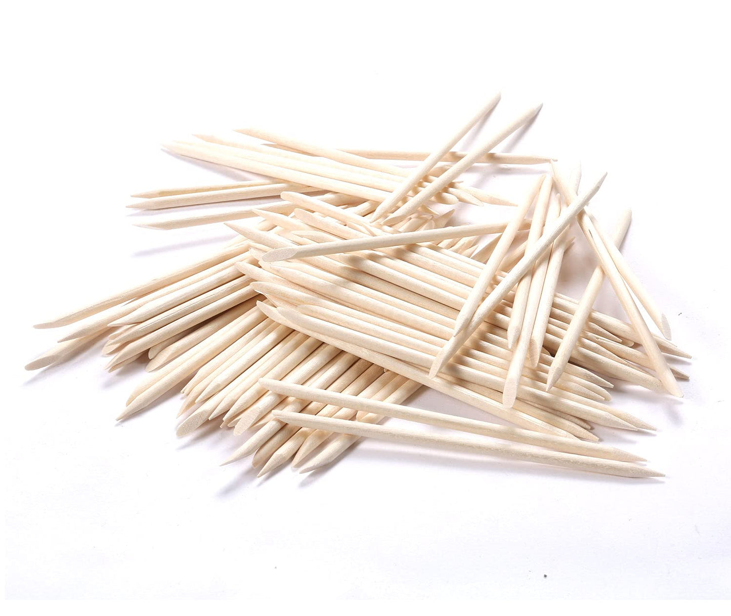 100Pcs Orange Wood Sticks for Nails, HOOMBOOM Double Sided Cuticle Pusher Remover Nail Art Manicure Pedicure Tool for Manicure Pedicure