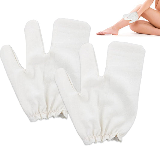 1 Pair of Garshana Gloves Raw Silk Massage Gloves Ayurvedic Massage, Body Exfoliation, Detox, Spa and Home Use, Suitable for Dry Brushing and Glowing Skin (Beige)
