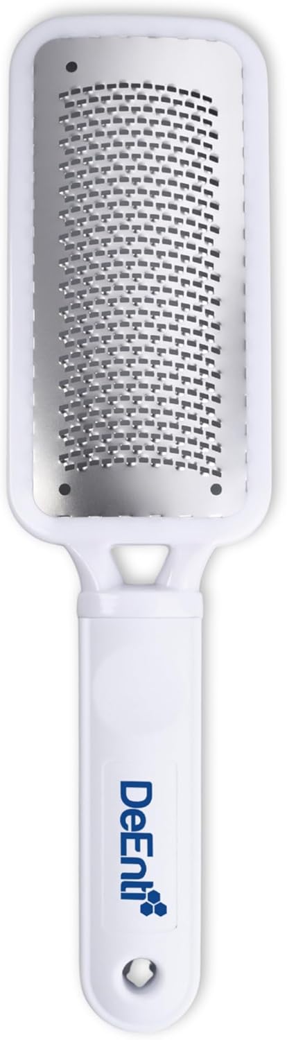 DeEnti Metal Foot Rasp, Professional Grade Stainless Steel, Salon Quality Callus Remover, Lightweight Foot Scrubber, Home Manicure and Pedicure Tools