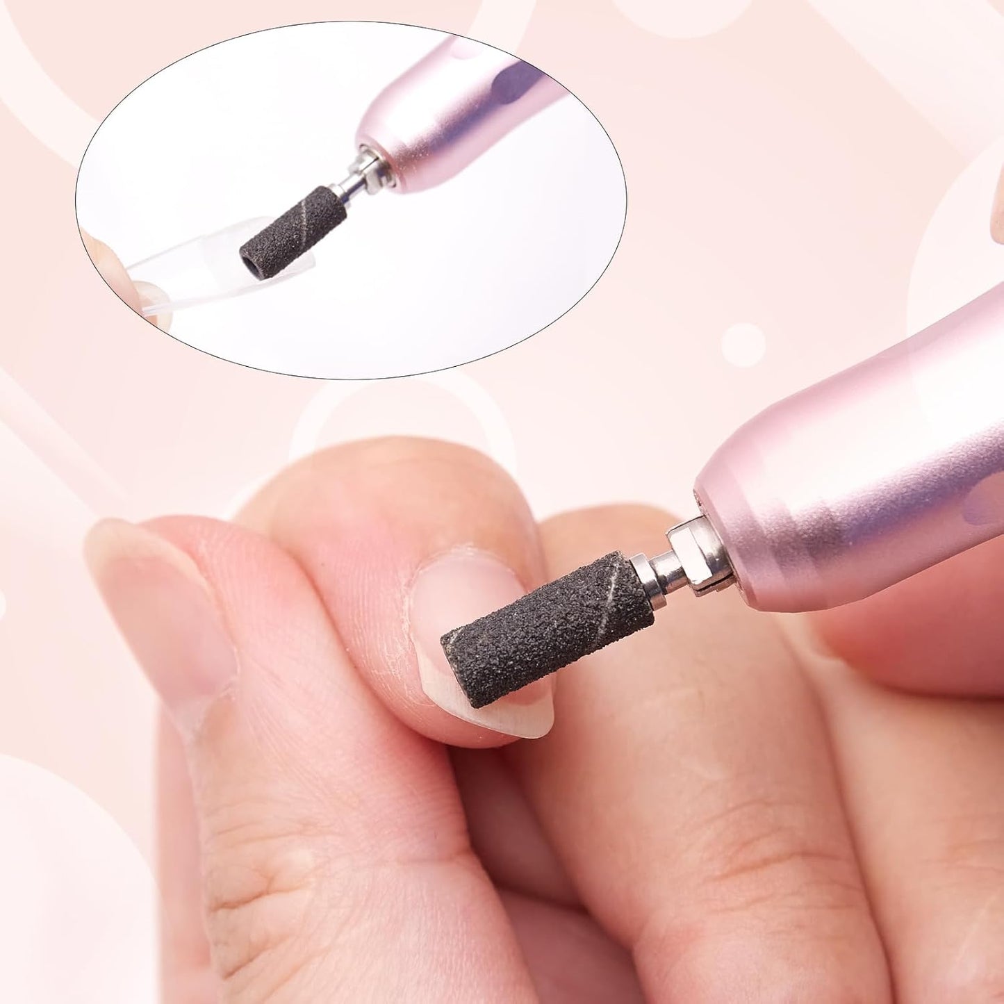 Makartt Sanding Bands for Nail Drill:100 Pcs Small Nail Sanding Files with 2025 Upgrade Design 3.1mm Mandrel Bits,180 Medium Grits (Black, Upgrade #240 Sanding Bands)